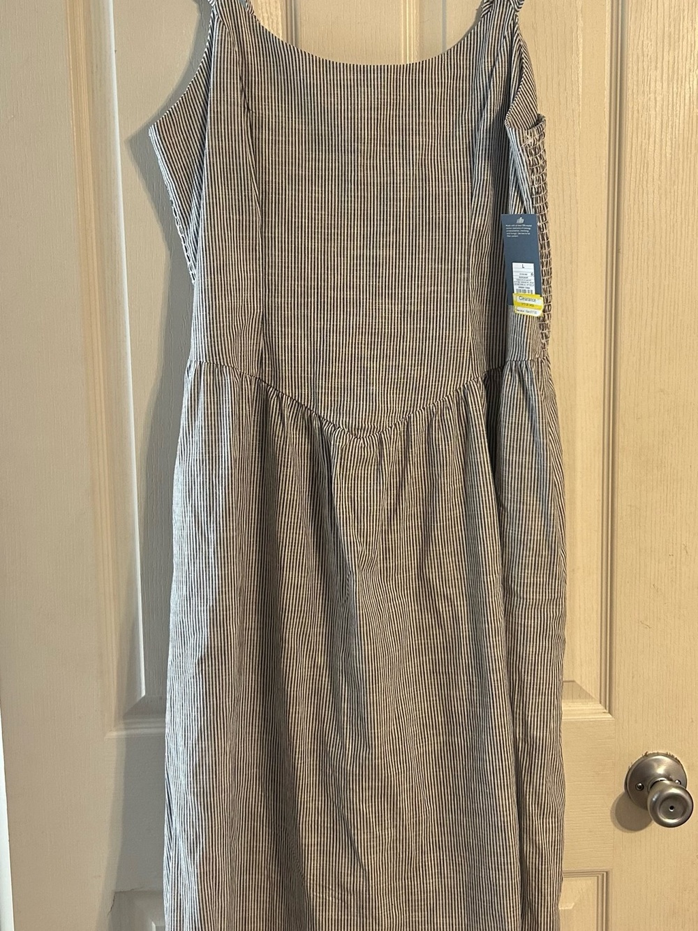 Universal Thread Blue and White Striped Midi Dress